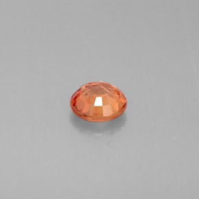 Zaffiro naturale arancione da 0,59 ct, taglio rotondo, VVS
