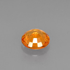 Zaffiro naturale arancione da 0,60 ct, taglio rotondo, VVS