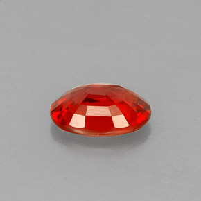 Zaffiro naturale arancione da 0,60 ct, taglio ovale, VS