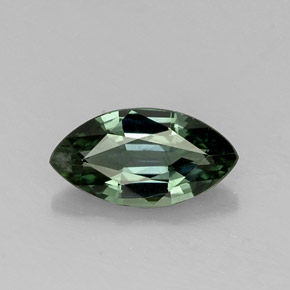 Zaffiro naturale verde da 0,76 ct, marchesa, VVS-VS