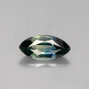 Zaffiro naturale verde da 0,82 ct, marchesa, VVS