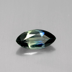 Zaffiro naturale verde da 0,82 ct, marchesa, VVS
