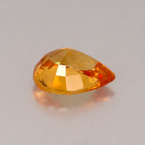 Zaffiro naturale arancione da 0,69 ct, taglio a pera, VVS