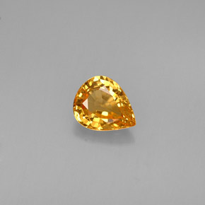 Zaffiro naturale arancione da 0,74 ct, taglio a pera, IF