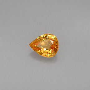 Zaffiro naturale arancione da 0,74 ct, taglio a pera, IF