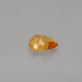 Zaffiro naturale arancione da 0,74 ct, taglio a pera, IF