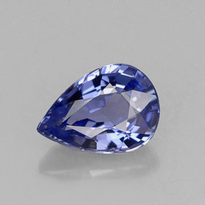 Zaffiro naturale blu da 0,99 ct, taglio a pera, VVS-VS