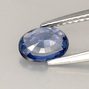 Zaffiro naturale blu da 0,78 ct, taglio ovale, VVS-VS