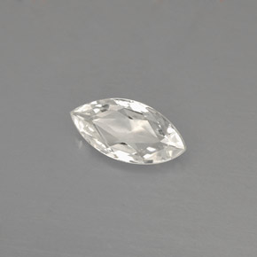Zaffiro naturale bianco da 0,49 ct, marchesa, VVS