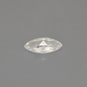 Zaffiro naturale bianco da 0,49 ct, marchesa, VVS
