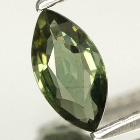 Zaffiro naturale verde da 0,50 ct, marchesa, VS