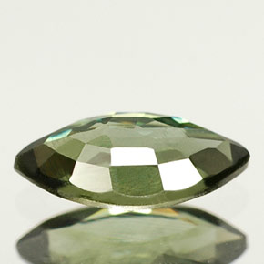 Zaffiro naturale verde da 0,50 ct, marchesa, VS