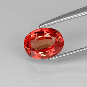 Zaffiro naturale arancione da 0,86 ct, taglio ovale, VVS-VS