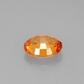 Zaffiro naturale arancione da 0,76 ct, taglio ovale, IF