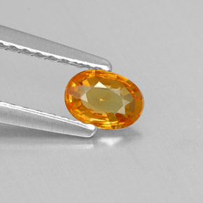 Zaffiro naturale giallo da 0,28 ct, taglio ovale, VS