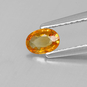 Zaffiro naturale giallo da 0,28 ct, taglio ovale, VS