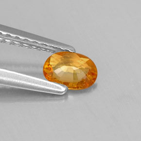 Zaffiro naturale giallo da 0,28 ct, taglio ovale, VS