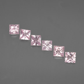 Zaffiro naturale rosa da  ct, quadrato, VVS-VS