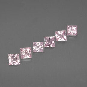 Zaffiro naturale rosa da  ct, quadrato, VVS-VS