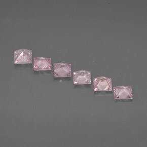 Zaffiro naturale rosa da  ct, quadrato, VVS-VS