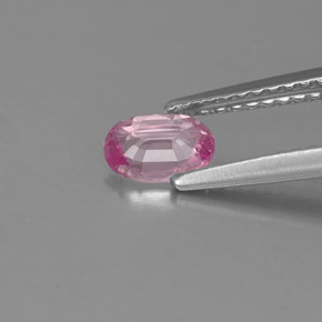 Zaffiro naturale rosa da 0,50 ct, taglio ovale, VS-SI