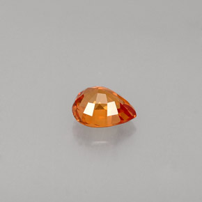 Zaffiro naturale arancione da 0,61 ct, taglio a pera, VVS