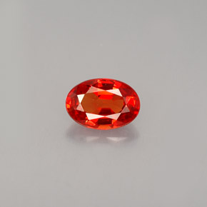 Zaffiro naturale arancione da 0,61 ct, taglio ovale, IF