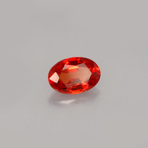 Zaffiro naturale arancione da 0,61 ct, taglio ovale, IF