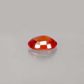 Zaffiro naturale arancione da 0,61 ct, taglio ovale, IF