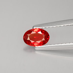 Zaffiro naturale arancione da 0,52 ct, taglio ovale, VVS