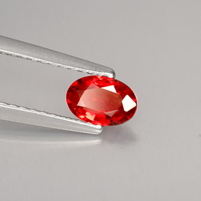 Zaffiro naturale arancione da 0,52 ct, taglio ovale, VVS
