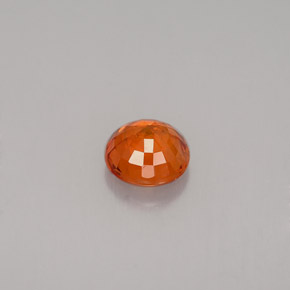 Zaffiro naturale arancione da 0,66 ct, taglio rotondo, VS