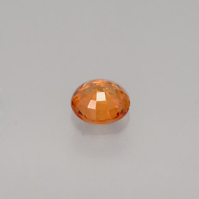 Zaffiro naturale arancione da 0,58 ct, taglio rotondo, VVS-VS