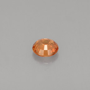 Zaffiro naturale arancione da 0,57 ct, taglio rotondo, VVS