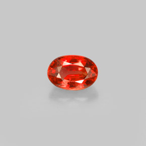 Zaffiro naturale arancione da 0,71 ct, taglio ovale, VS