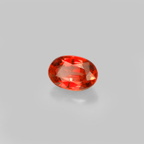 Zaffiro naturale arancione da 0,71 ct, taglio ovale, VS