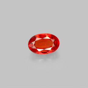 Zaffiro naturale arancione da 0,68 ct, taglio ovale, VVS