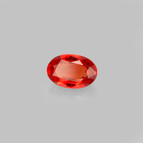 Zaffiro naturale arancione da 0,68 ct, taglio ovale, VVS