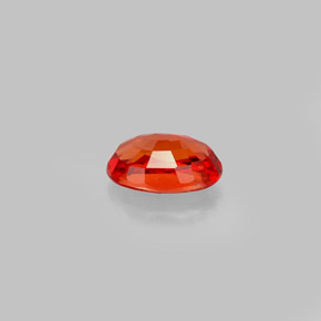 Zaffiro naturale arancione da 0,68 ct, taglio ovale, VVS