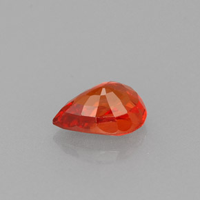 Zaffiro naturale arancione da 0,64 ct, taglio a pera, VS