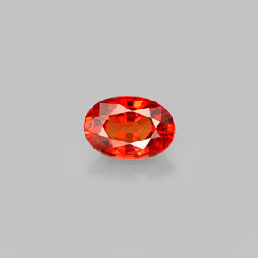 Zaffiro naturale arancione da 0,64 ct, taglio ovale, VVS-VS