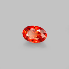 Zaffiro naturale arancione da 0,64 ct, taglio ovale, VVS-VS
