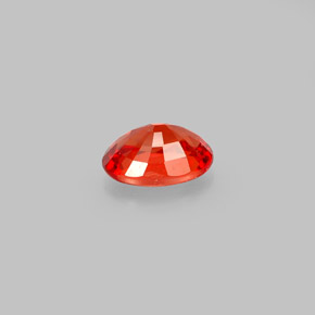 Zaffiro naturale arancione da 0,64 ct, taglio ovale, VVS-VS