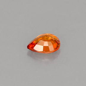 Zaffiro naturale arancione da 0,73 ct, taglio a pera, VVS
