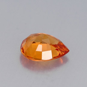Zaffiro naturale arancione da 0,69 ct, taglio a pera, VVS-VS