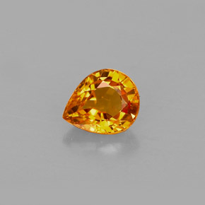 Zaffiro naturale arancione da 0,78 ct, taglio a pera, VVS-VS