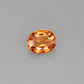 Zaffiro naturale arancione da 0,79 ct, taglio ovale, IF
