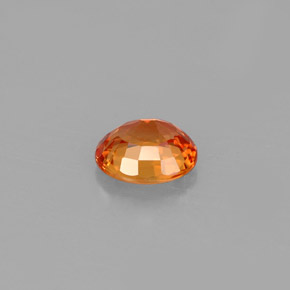Zaffiro naturale arancione da 0,79 ct, taglio ovale, IF