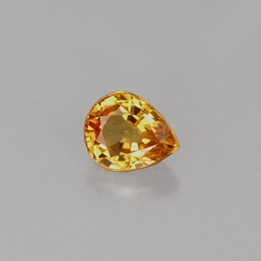 Zaffiro naturale giallo da 0,74 ct, taglio a pera, VVS-VS