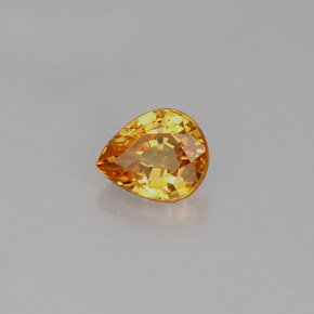 Zaffiro naturale giallo da 0,74 ct, taglio a pera, VVS-VS
